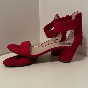 Red Strappy Heeled Sandals